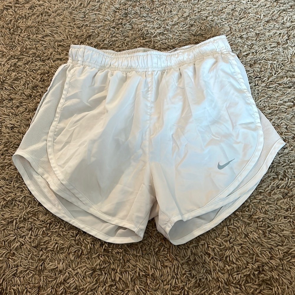 Nike dry fit white shorts